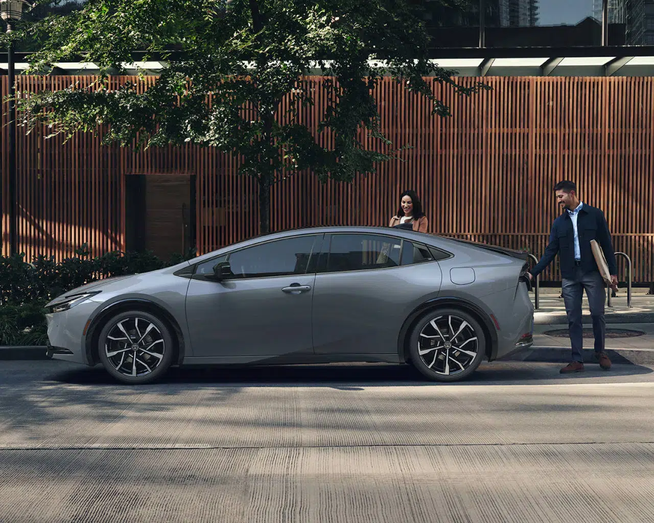 Toyota 2026 prius plug in hybrid xse premium exterior side guardian greyjpg
